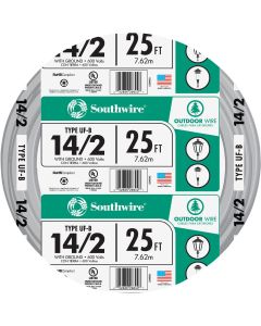 Southwire 25 Ft. 14 AWG 2-Conductor UFW/G Electrical Wire