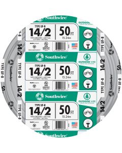 Southwire 50 Ft. 14 AWG 2-Conductor UFW/G Electrical Wire