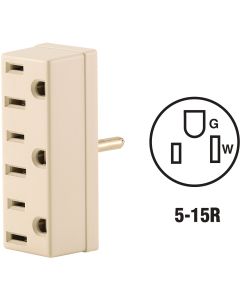 Leviton Ivory 15A 3-Outlet Tap