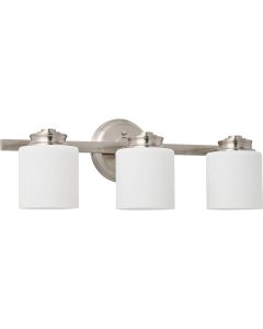 Home Impressions Crawford 3-Bulb Brushed Nickel Bronze Bath Light Bar