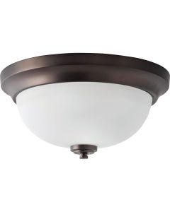 Home Impressions Crawford 13 In. Oil Rubbed Bronze Incandescent Flush Mount Light Fixture