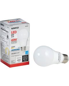 Satco 40W Equivalent Natural Light A19 Medium Dimmable LED Light Bulb