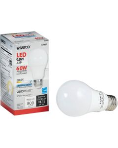 Satco 60W Equivalent Natural Light A19 Medium Dimmable LED Light Bulb