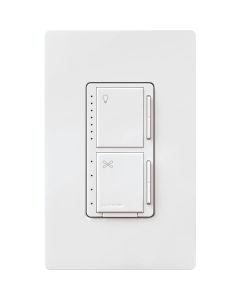 Lutron Maestro White Dimmer & Fan Control Switch