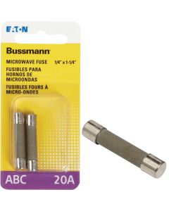 Bussmann 20A ABC Ceramic Tube Electronic Fuse (2-Pack)