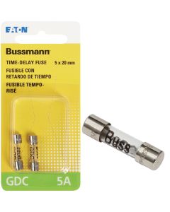 Bussmann 5A GDC Glass Tube Electronic Fuse (2-Pack)