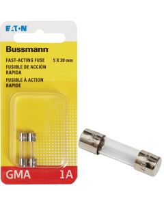 Bussmann 1A GMA Glass Tube Electronic Fuse (2-Pack)