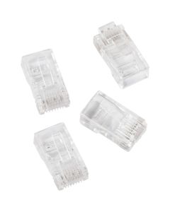 RCA CAT-5E Clear Modular Plug Connector (4-Pack)