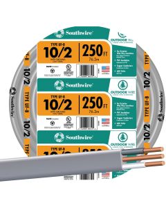 Southwire 250 Ft. 10 AWG 2-Conductor UFW/G Electrical Wire