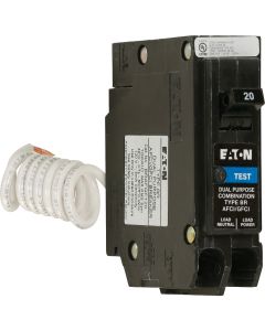 Eaton BR 20A Single-Pole Short Body AFCI/GFCI Breaker