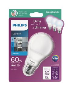 Philips SceneSwitch 60W Equivalent Daylight A19 Medium LED Light Bulb