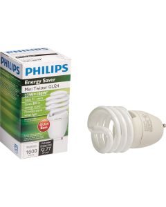 Philips Energy Saver 100W Equivalent Warm White GU24 Base Spiral CFL Light Bulb