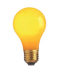 Satco 25W Ceramic Yellow Medium A19 Incandescent Party Light Bulb