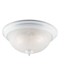 Home Impressions 15 In. White Incandescent Flush Mount Ceiling Light Fixture