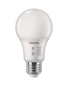 Philips 60W Equivalent 5 CCT A19 Medium Dimmable LED Light Bulb (4-Pack)