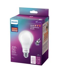 Philips BrightDial 200/150/100W Equivalent Soft White A21 Medium LED Light Bulb