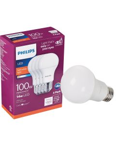 4pk 100w A19 Sw Led Bulb