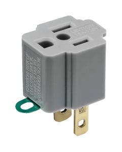 15a 125v Grnd Cube Tap Gray