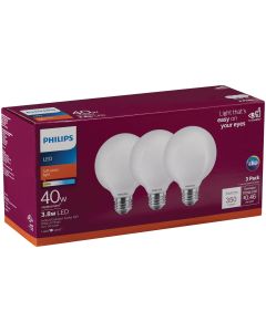 3pk 40w G25 Led Sw Bulb