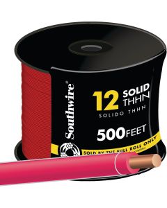 Southwire 500 Ft. 12 AWG Solid Red THHN Electrical Wire