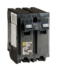 Square D Homeline 70A Double-Pole Standard Trip Circuit Breaker