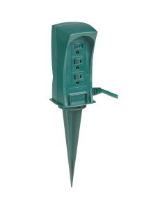 Do it 3-Outlet 13A Outdoor Power Stake with 6 Ft. Cord