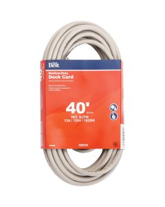 Do it Best 40 Ft. 16/3 Medium-Duty Tan Deck Extension Cord