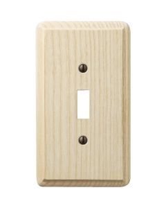 Amerelle 1-Gang Solid Ash Toggle Switch Wall Plate, Unfinished Ash