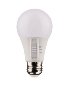 Satco 60W Equivalent 3CCT-Selectable A19 Traditional LED Light Bulb (4-Pack)