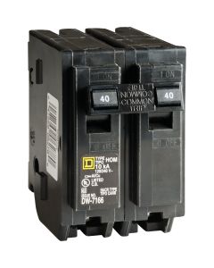 Square D Homeline 40A Double-Pole Standard Trip Circuit Breaker