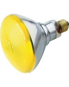 Satco 100W Yellow Medium Base BR38 Incandescent Bug Floodlight Bulb