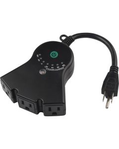 15A 125V 1875W Black Outdoor Timer