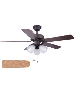 Home Impressions Studio 42 In. Oil Rubbed Bronze Ceiling Fan with Light Kit