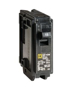 Square D Homeline 15A Single-Pole Standard Trip Circuit Breaker