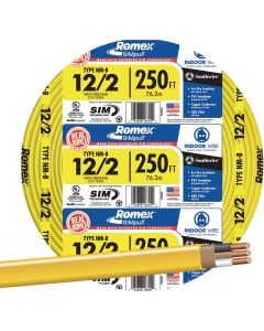 Romex 250 Ft. 12/2 Solid Yellow NMW/G Electrical Wire