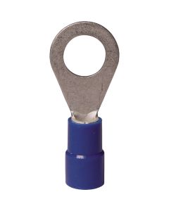 Gardner Bender 16 to 14 AWG #8 to #10 Stud Size Blue Vinyl-Insulated Barrel Ring Terminal (100-Pack)