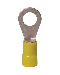 Gardner Bender 12 to 10 AWG #8 to #10 Stud Size Yellow Vinyl-Insulated Barrel Ring Terminal (50-Pack)