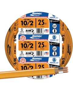 Romex 25 Ft. 10/2 Solid Orange NMW/G Electrical Wire