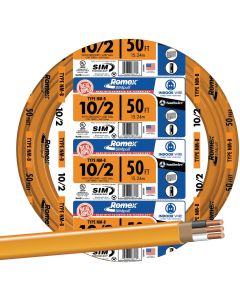 Romex 50 Ft. 10/2 Solid Orange NMW/G Electrical Wire