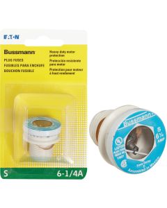 Bussmann 6-1/4A BP/S Time-Delay Plug Fuse