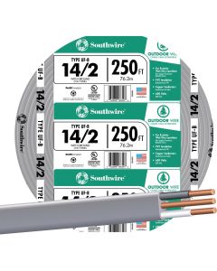 Southwire 250 Ft. 14 AWG 2-Conductor UFW/G Electrical Wire