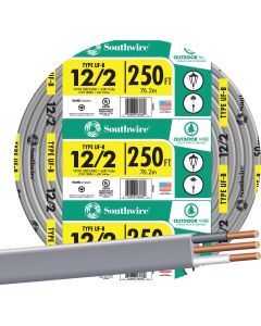 Southwire 250 Ft. 12 AWG 2-Conductor UFW/G Electrical Wire