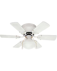 Home Impressions Twister 30 In. White Ceiling Fan with Light Kit