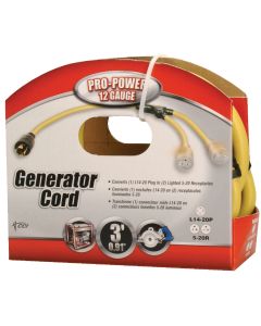 Coleman Cable Pro-Power 3 Ft. 12/4 Generator Cord