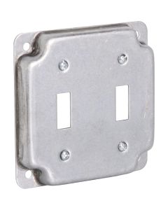 4" Sq 2-switch Box Cover