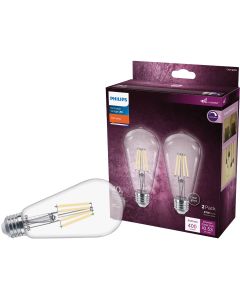 Philips Vintage 40W Equivalent Soft White ST19 Medium LED Decorative Light Bulb (2-Pack)