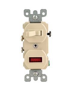 Leviton Commercial Grade Ivory 15A Switch & Pilot Light