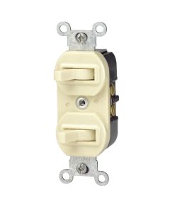 Leviton Single Pole & 3-Way Ivory 15A Duplex Switch