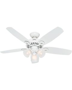 Hunter Builder 42 In. White Ceiling Fan with Light Kit