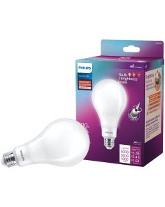 Philips BrightDial 300/200/100W Equivalent Soft White A23 Medium LED Light Bulb